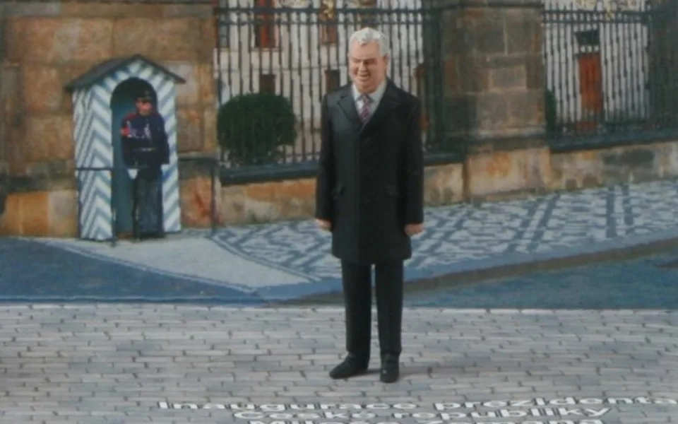 Zmenšený Miloš Zeman. Foto: Abrex.cz