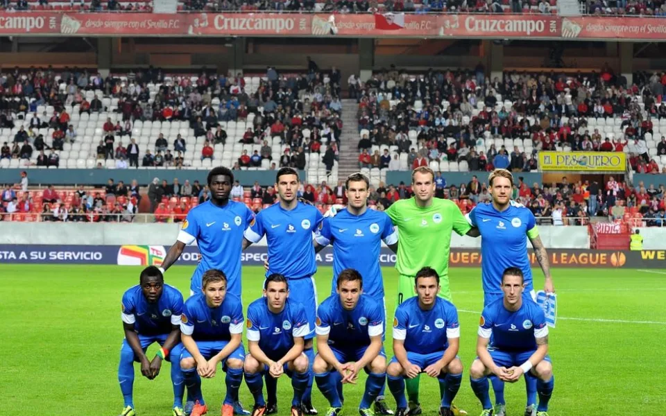 Slovan v Seville. Foto: Jaroslav Appeltauer