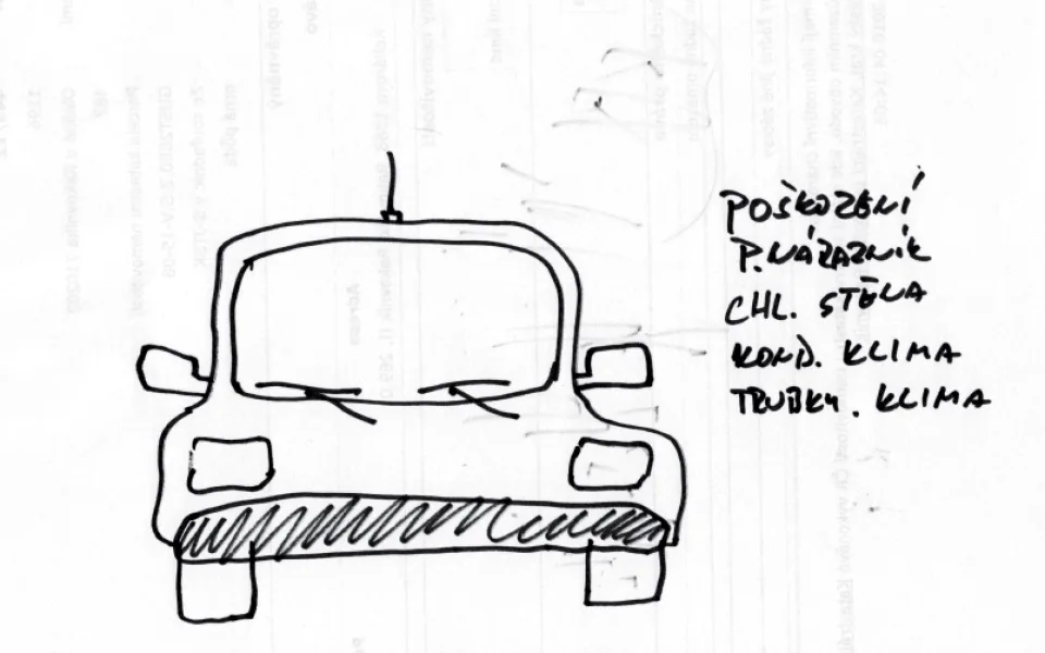 Nákres pojistné události od klienta