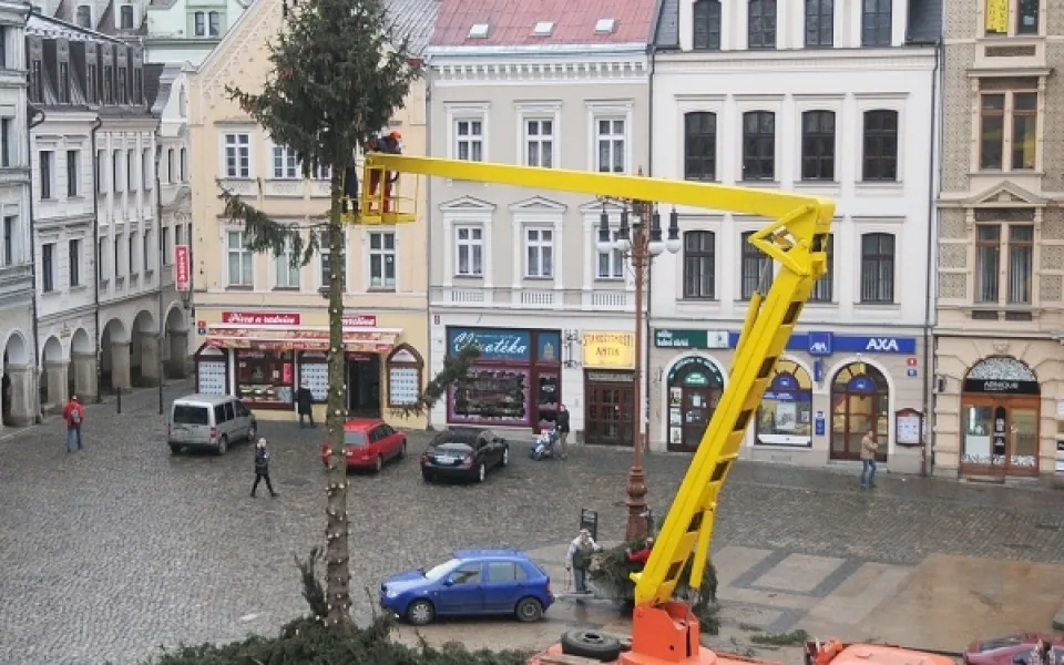 Likvidace vánočního stromu. Foto: Jan Vrabec