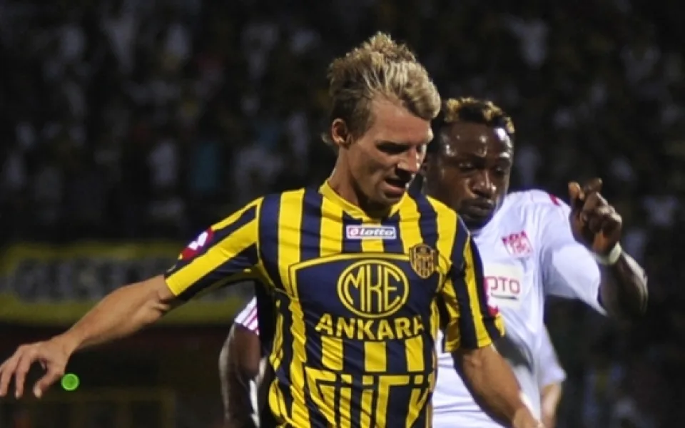 Jan Rajnoch ještě v dresu Ankaragücü. Foto: trthaber.com
