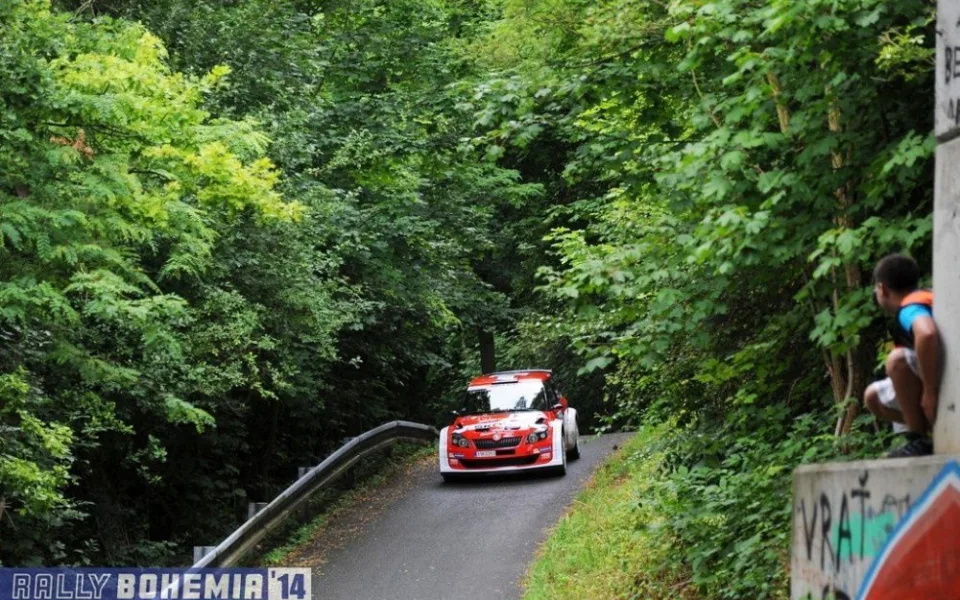 Jan Kopecký na trati Rally Bohemia 2014. Foto: Ivo Nesrovnal