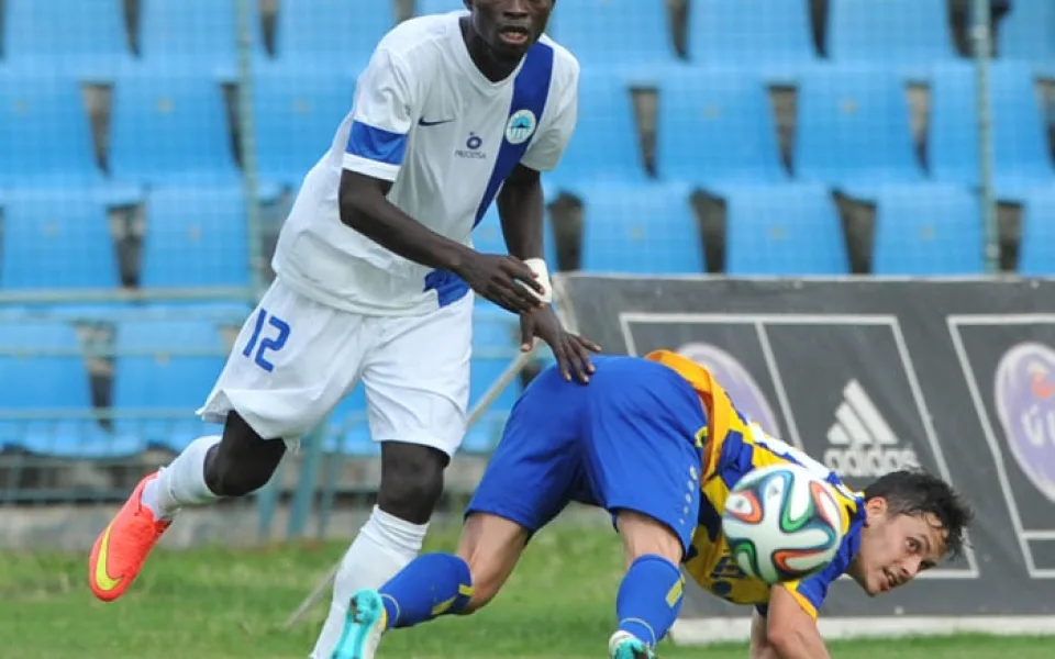 Isaac Sackey v prvním zápase v Košicích. Foto: Jaroslav Appeltauer