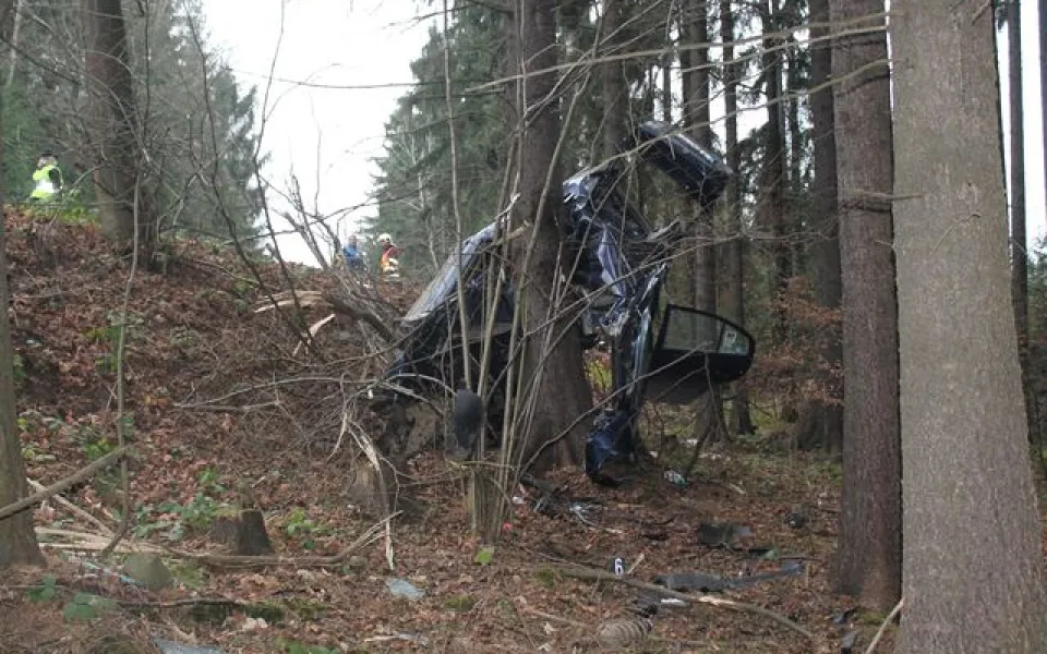 Nehoda si vyžádala život řidiče. Foto: Policie ČR
