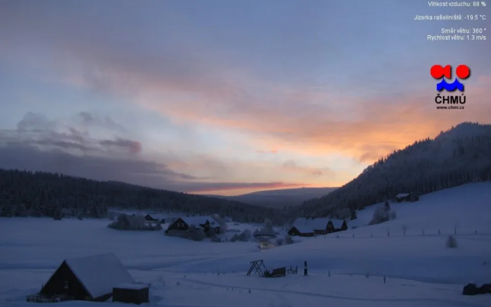 Na Jizerce ráno naměřili 21 pod nulou. Foto: CHMU