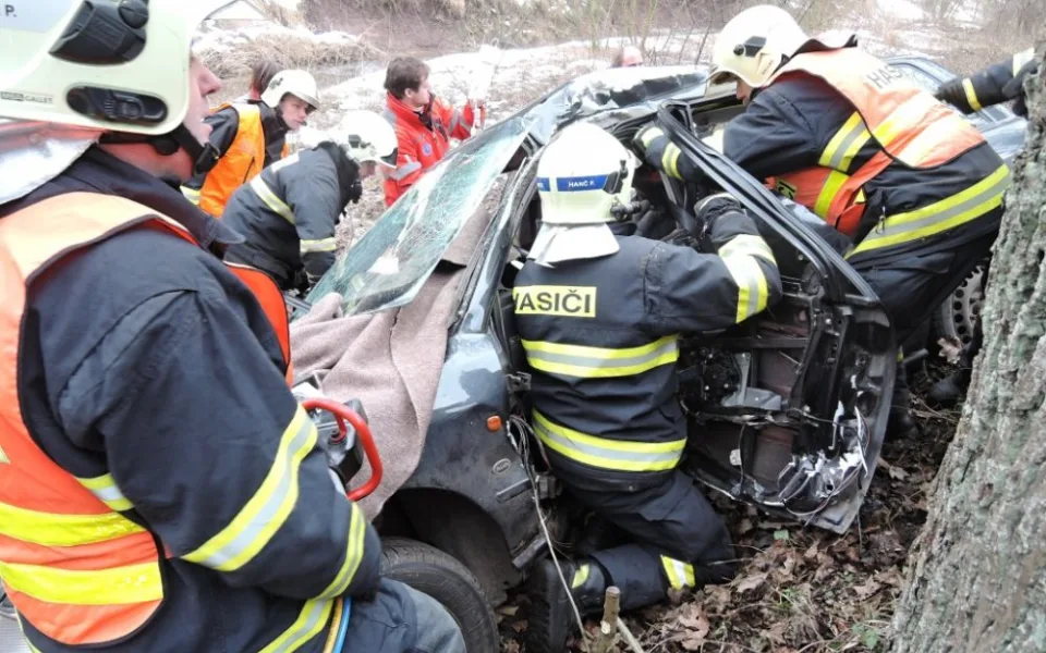 Nehoda u Košťálova. Foto: HZS LK