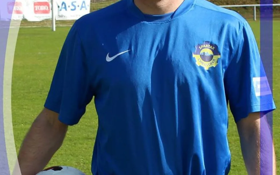 Jiří Štajner v dresu Chrastavy. Foto: TJ Spartak Chrastava