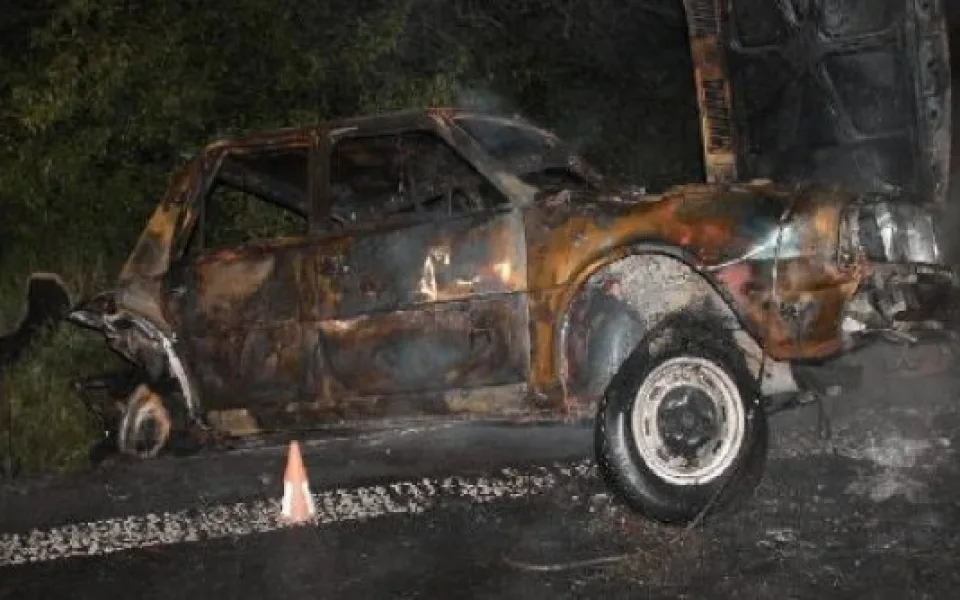 Ráno si vyzvedl řidičák, odpoledne auto od babičky. Nic mu z něj nezbylo. Foto: Policie ČR