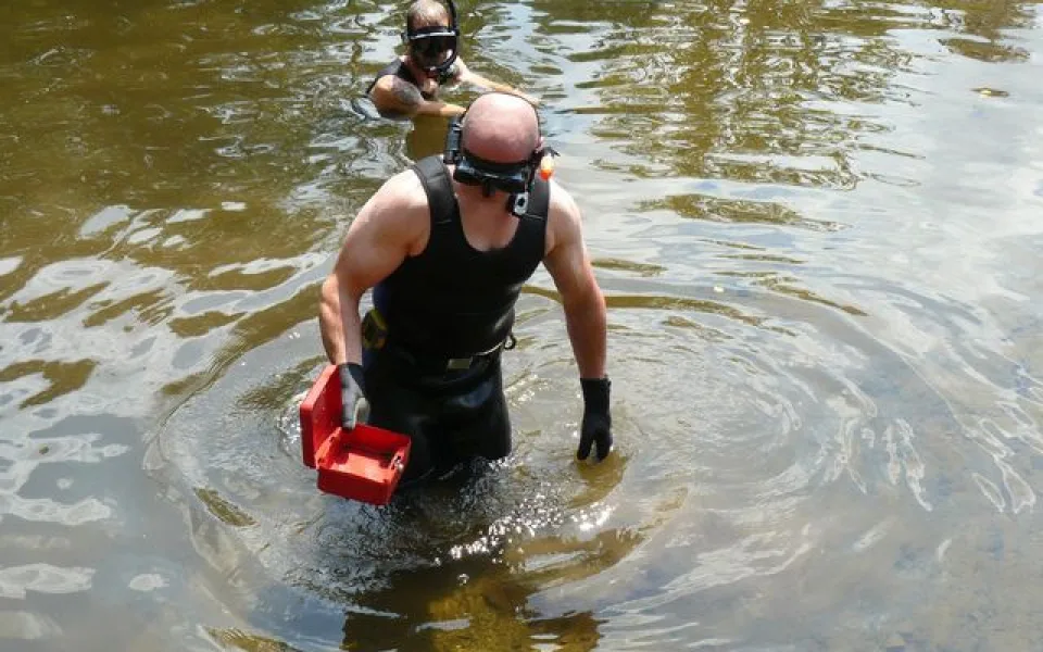 Policejní potápěč v Jizeře. Foto: Policie ČR
