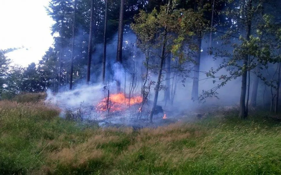 Požár v Pilínkově. Foto: Tomáš Kuchař