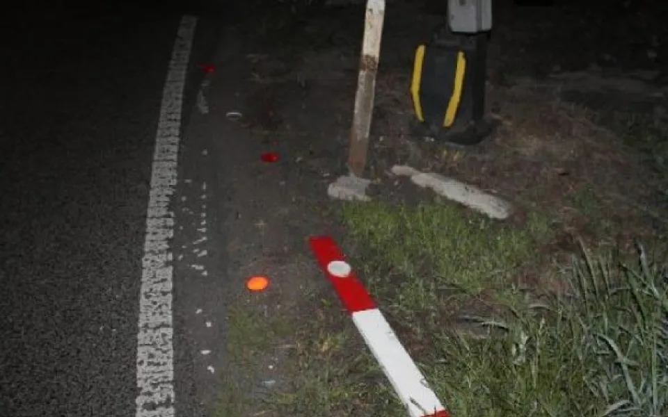 Závoru v Horní Polici přerazil kamion. Foto: Policie ČR