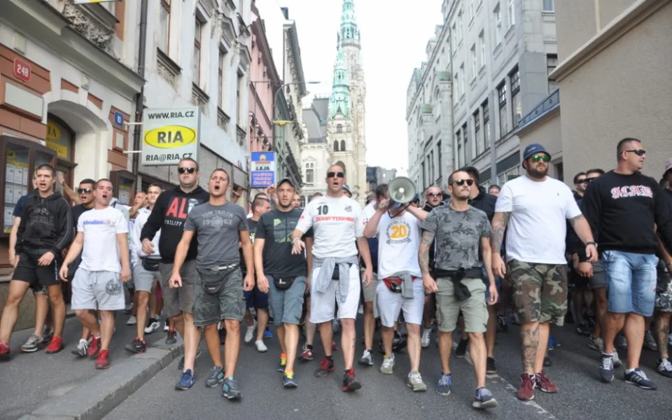 Chorvatští fanoušci mají za sebou pochod Libercem