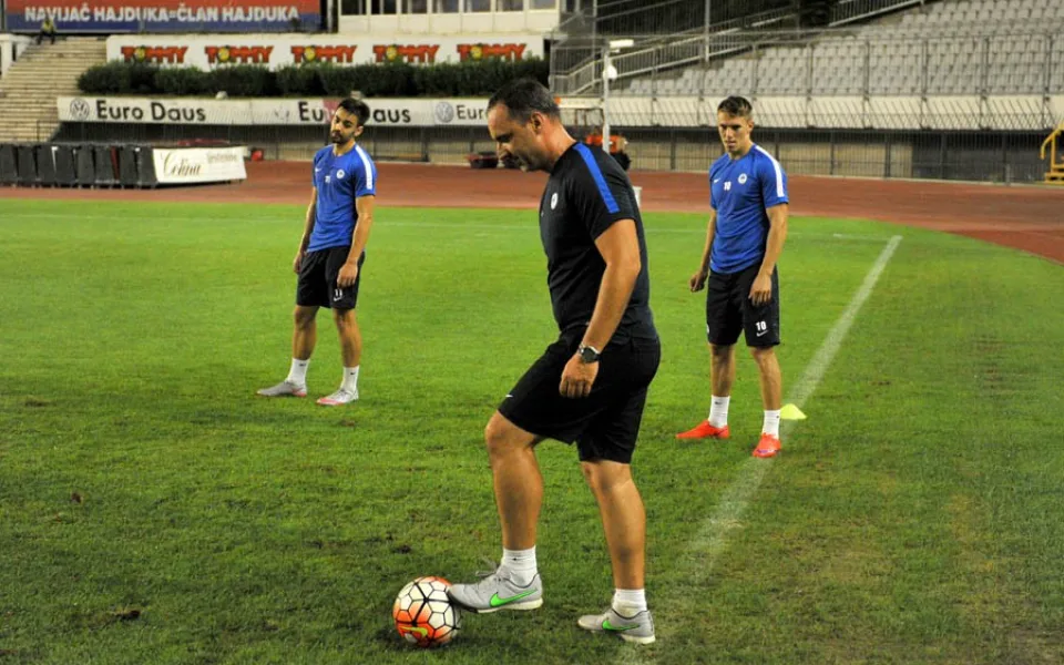 Slovan si vyzkoušel stadion ve Splitu při včerejším tréninku. Foto: Jaroslav Appeltauer