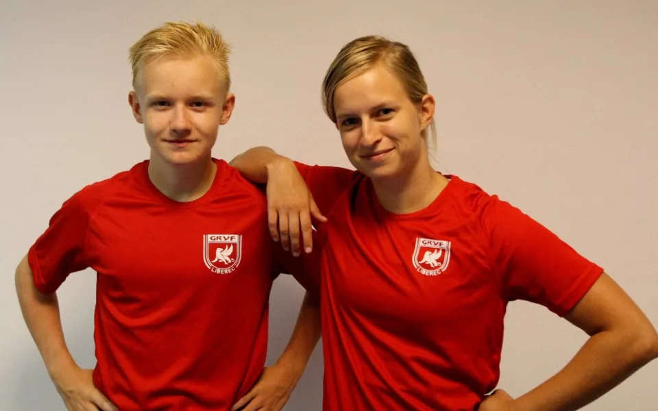 Matěj Říha s trenérkou Terezou Matějkovou. Foto: Gryf