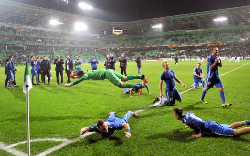 Radost fotbalistů Slovanu