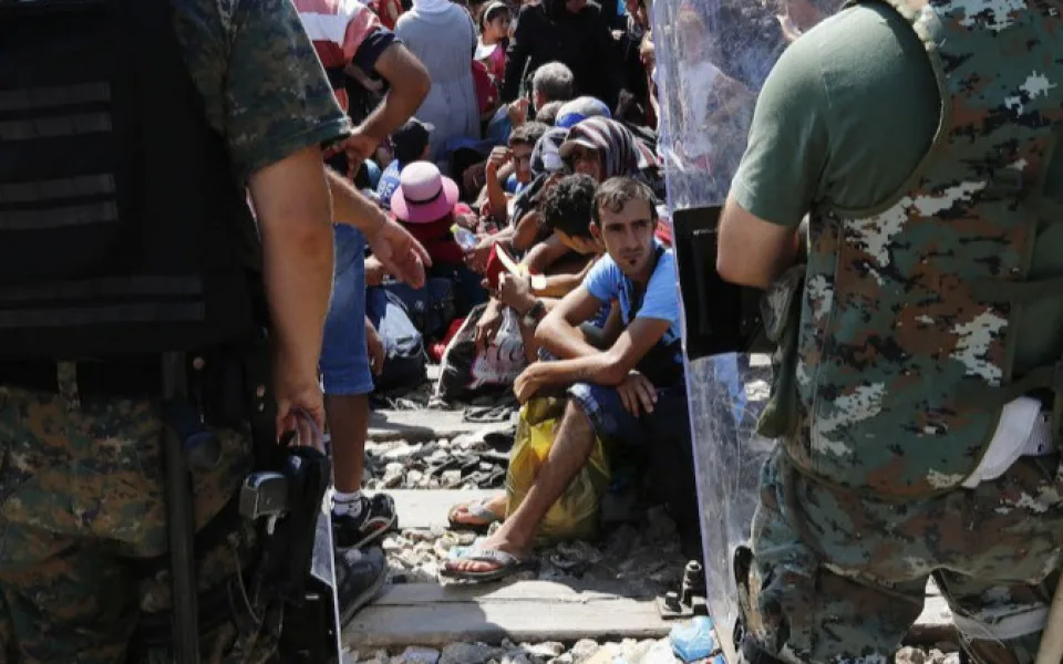 Migranti, policie. Ilustrační foto