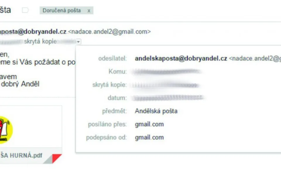 Kopie emailu