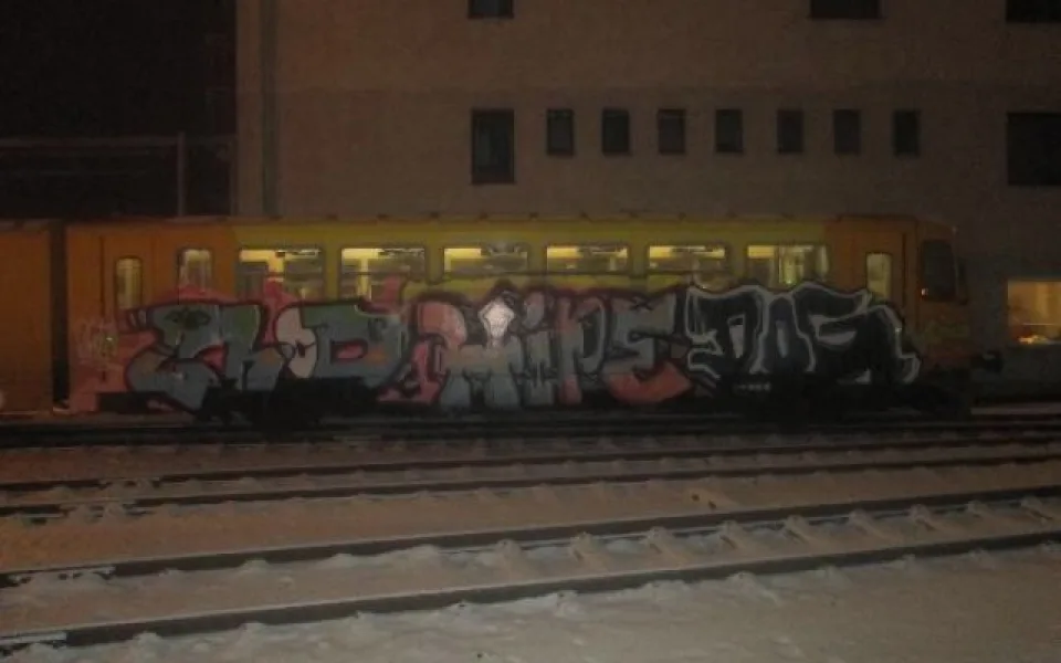 Posprejovaný vlak
