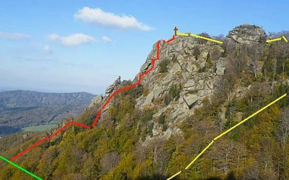 Kudy by vedla Via ferrata na Frýdlantské cimbuří