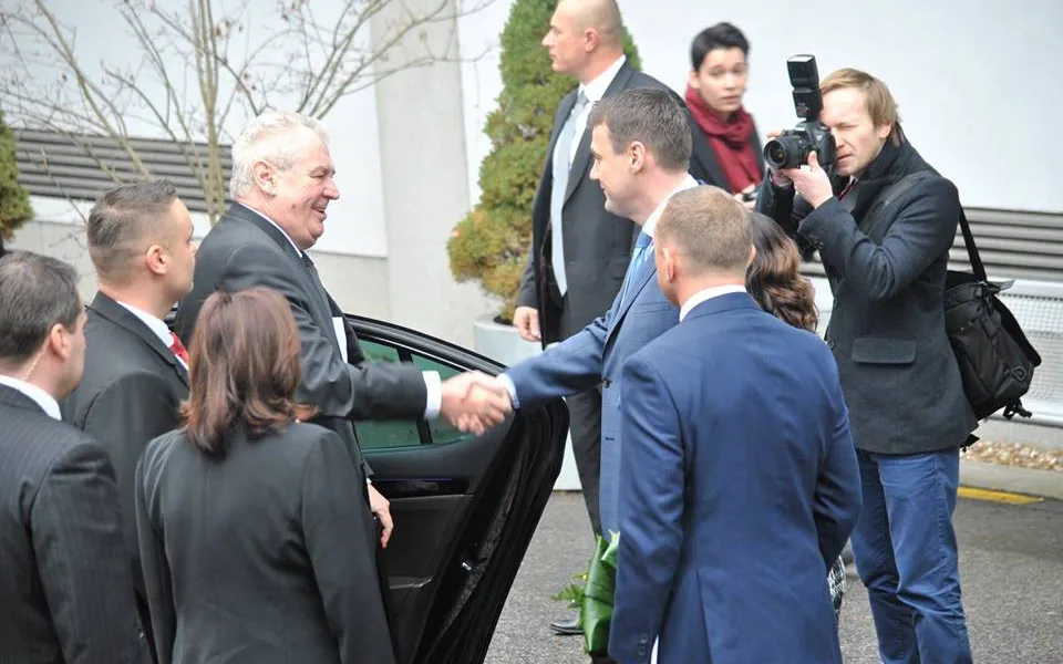 Miloš Zeman právě dorazil do Libereckého kraje