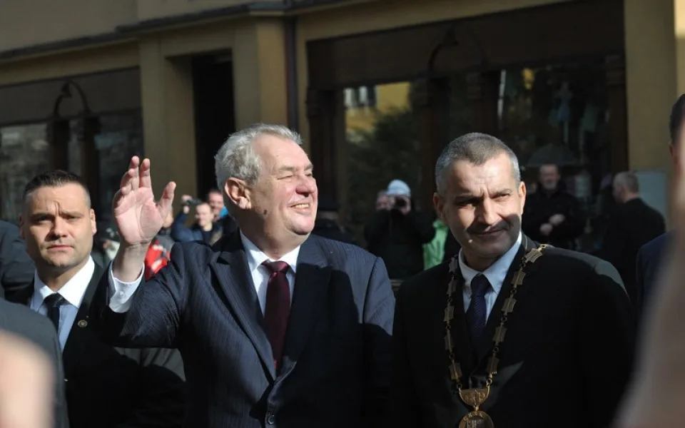 Miloš Zeman v Tanvaldu