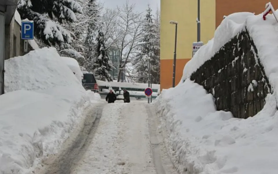 Sníh v Jablonci nad Nisou