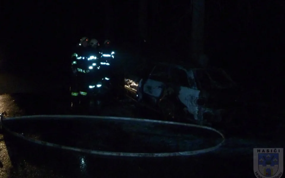 Nedaleko Kristýny hořelo osobní auto