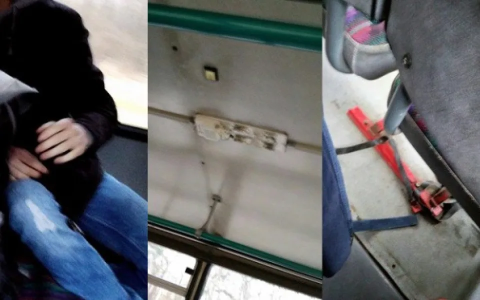 Roztrhané sedačky a zdemolovaný interiér. Tenhle autobus už měl být odstavený v garážích