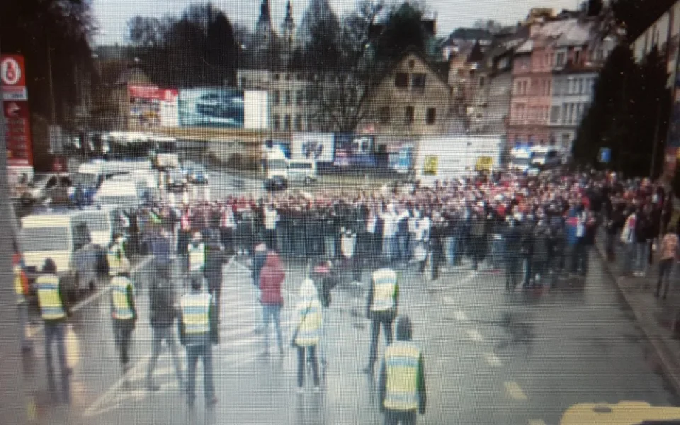 Průvod na stadion