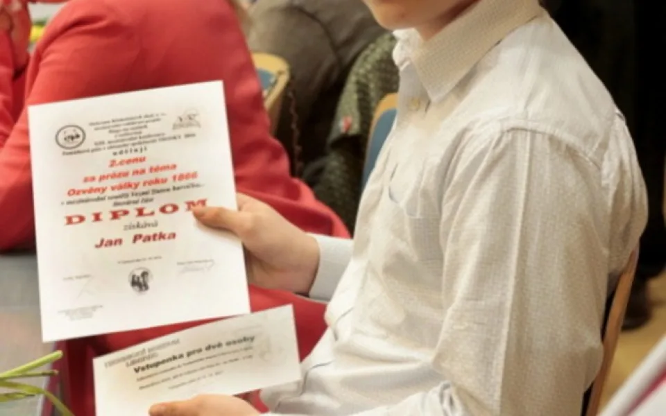 Oceněný student Jan Patka.