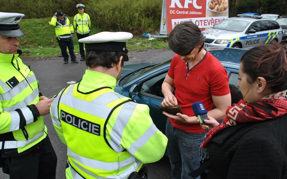 Jeden z řidičů, kterého dnes policisté zastavili. Jeho dechová zkouška na alkohol byla negativní.