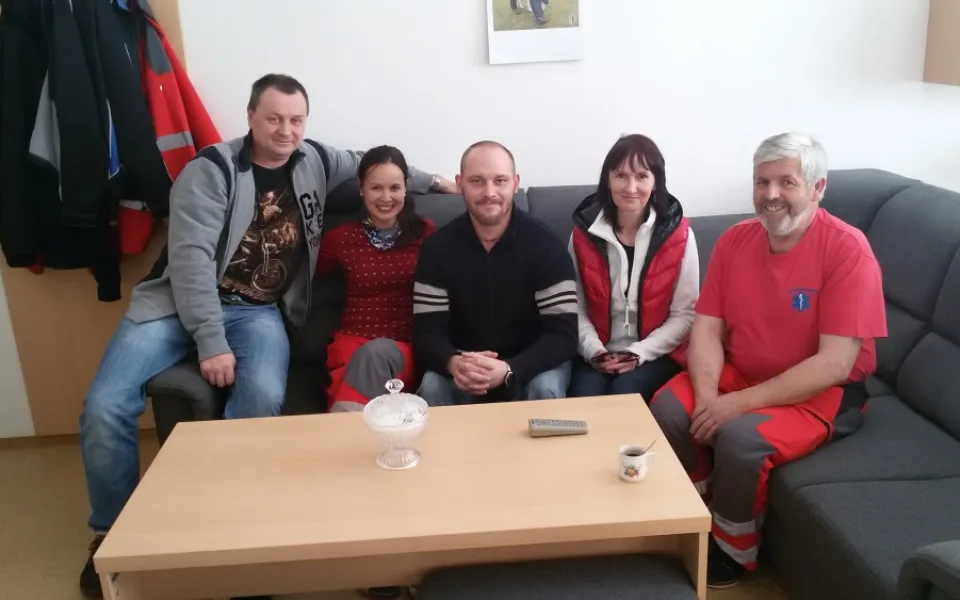 Radek U. přišel poděkovat záchranářům.