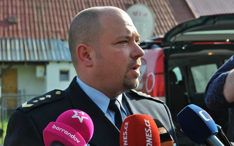 Vlastimil Kříž před novináři