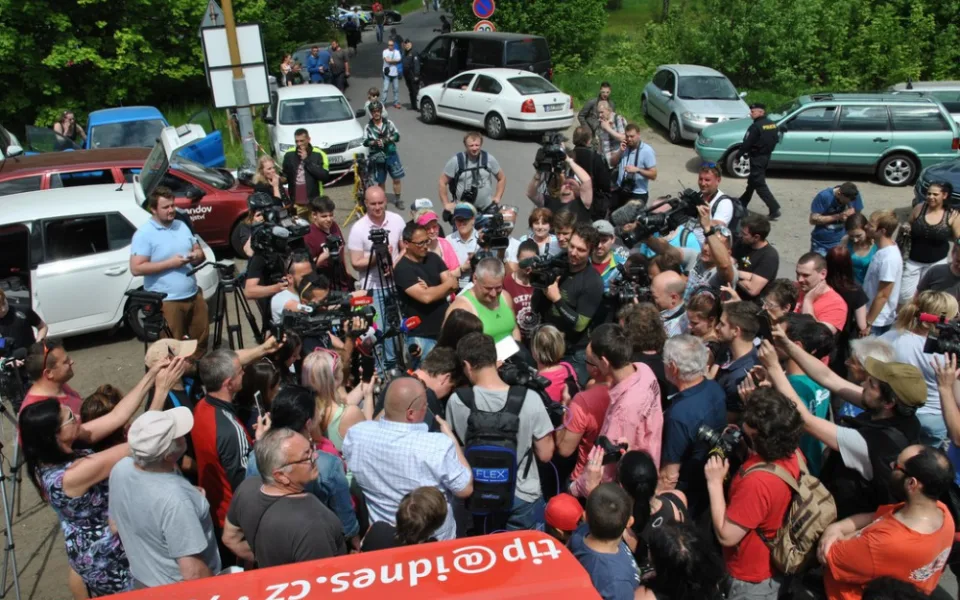 Jiří Kajínek před novináři