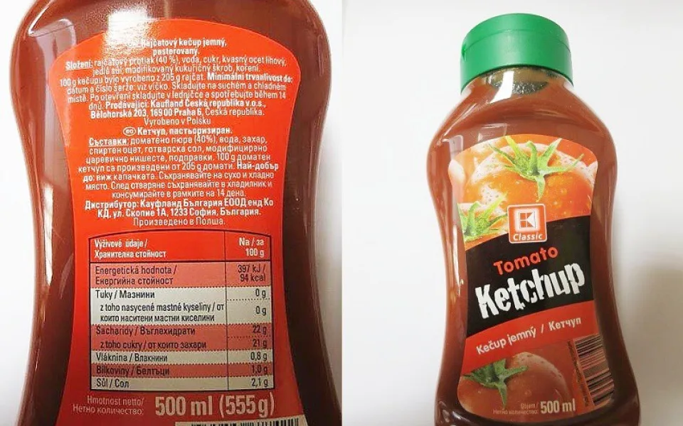 Kaufland lhal o složení svého kečupu, obsahoval o čtvrtinu méně rajčat než uváděla etiketa.