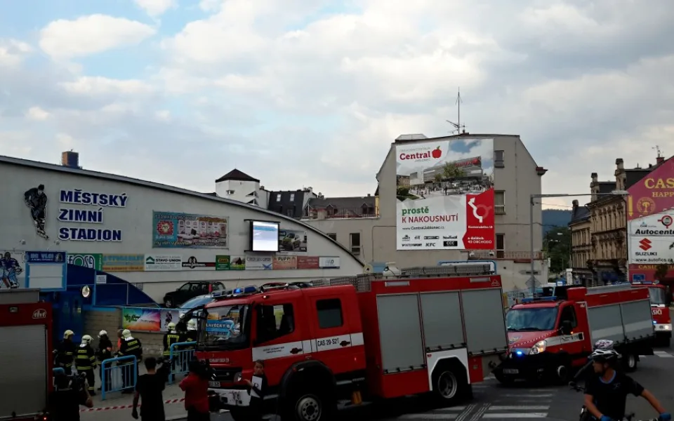 Zásah na stadionu v Jablonci.