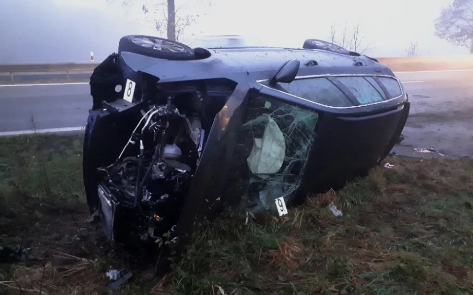 Havarované auto.
