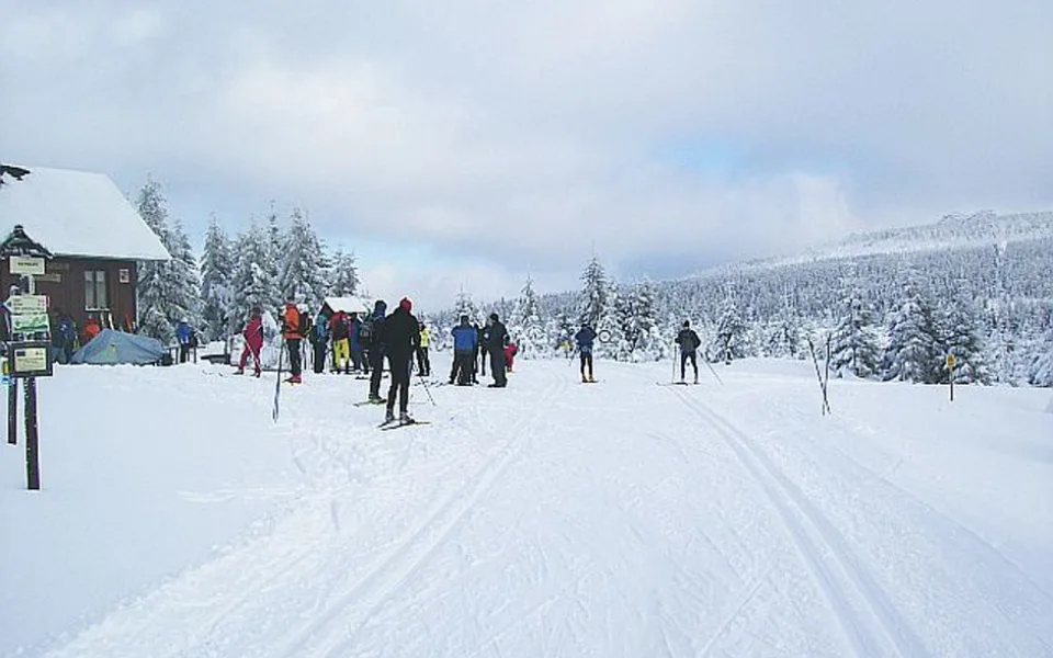 Lyžovaní v Jizerkách.