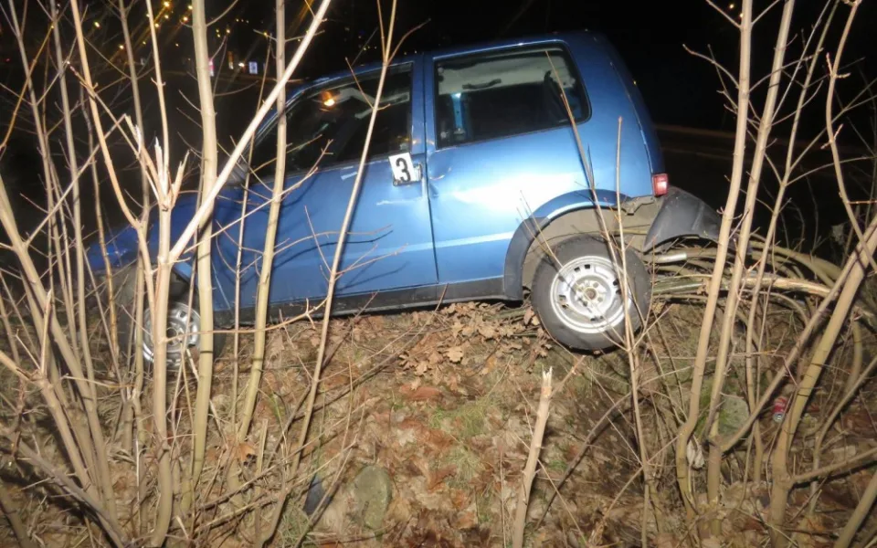Fiat po nehodě.