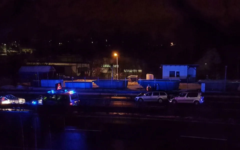 Nehoda u Strážně nad Nisou.