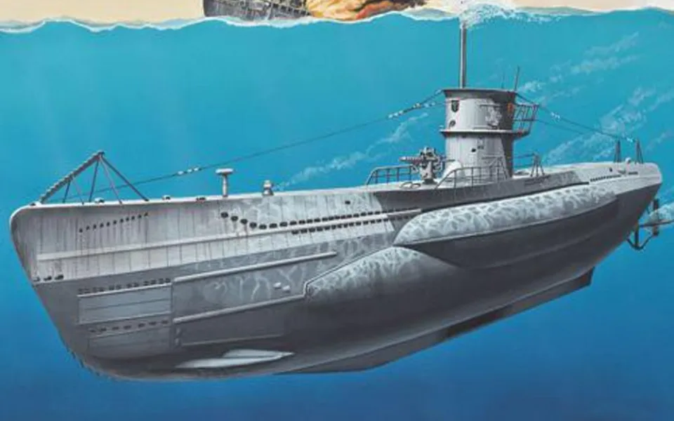 Ponorka Reichenberg na dobové ilustraci