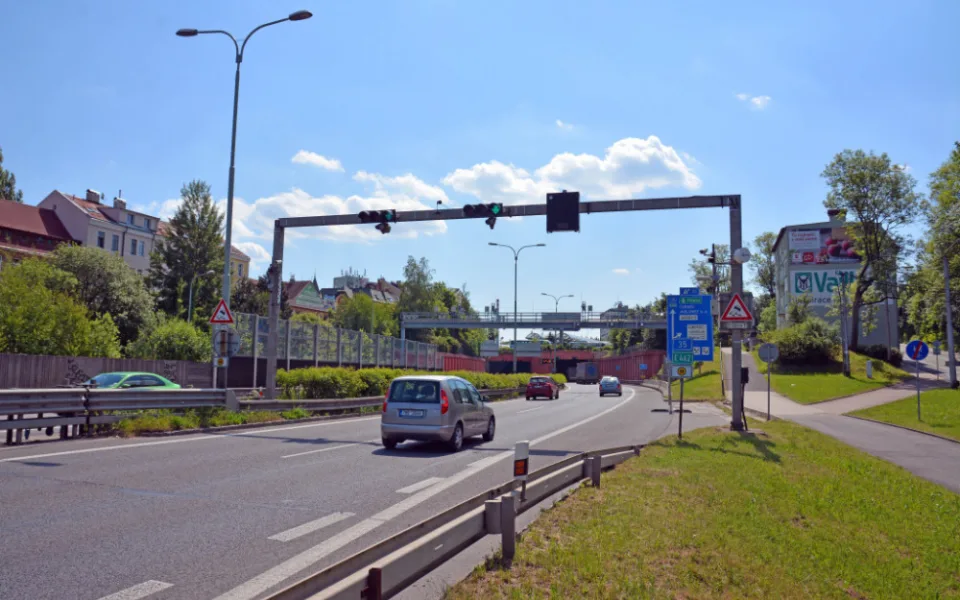 Radar před libereckým tunelem.