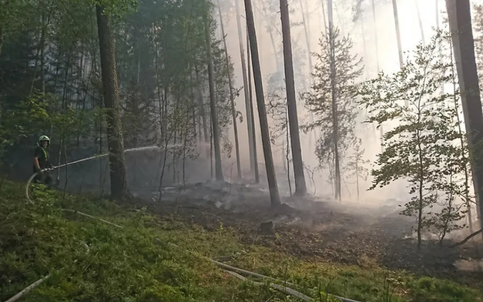 Foto z místa požáru