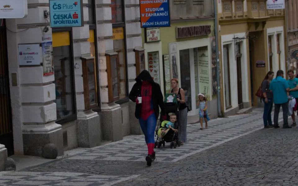 Snímek Spidermana v Liberci