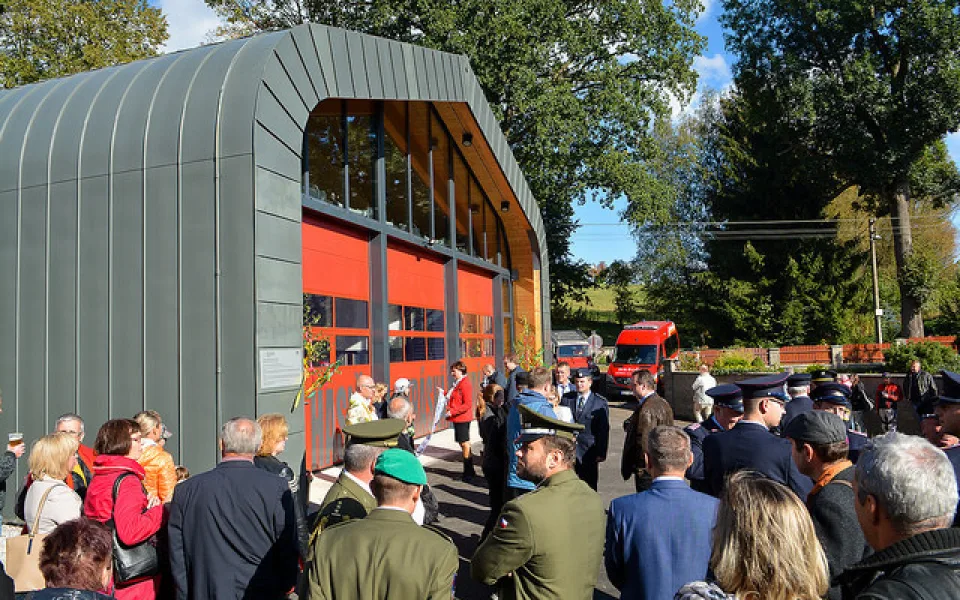 Nová hasičárna v Krásné Studánce