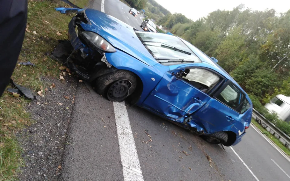 Auto po nehodě.