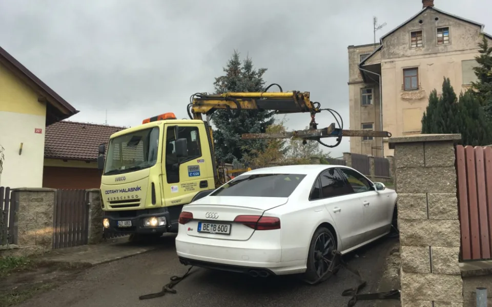 Luxusní Audi zadržené v Jablonném.