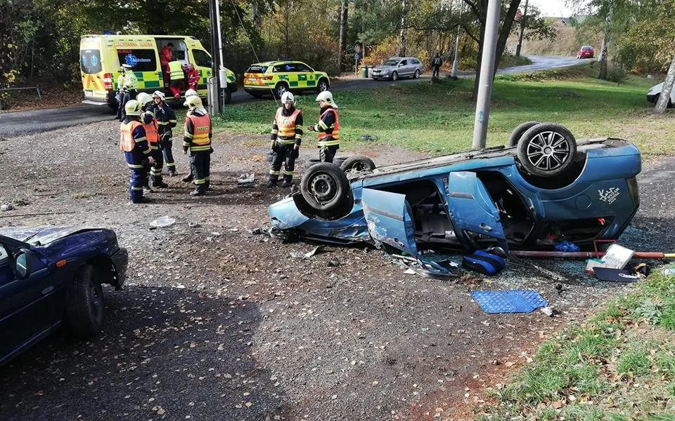 Auto po nehodě.