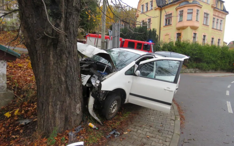 Osobák skončil kvůli nepozornosti ve stromě
