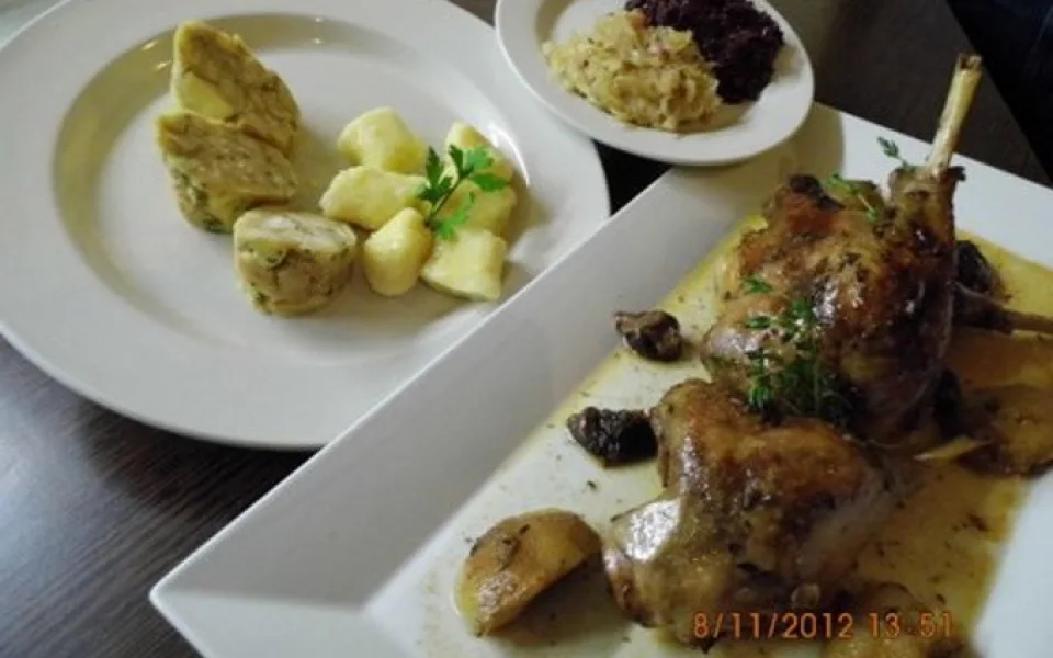 Svatomartinské menu v Bílém Mlýnu.